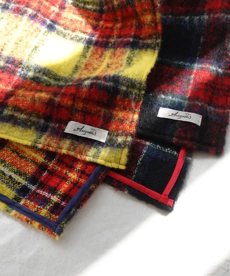 ichiAntiquités 1000340 Wool Shaggy Tartan Stole / 2 COLORS