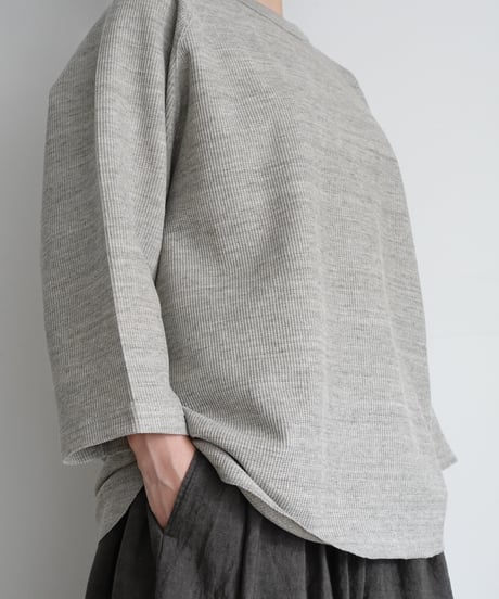 “UNDYED × Antiquités” 1000955 UNDYED Waffle Raglan Pullover / 3 COLORS