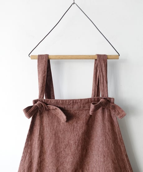 ichiAntiquités 1100934 Linen Cotton Denim Apron Dress / 2 COLORS