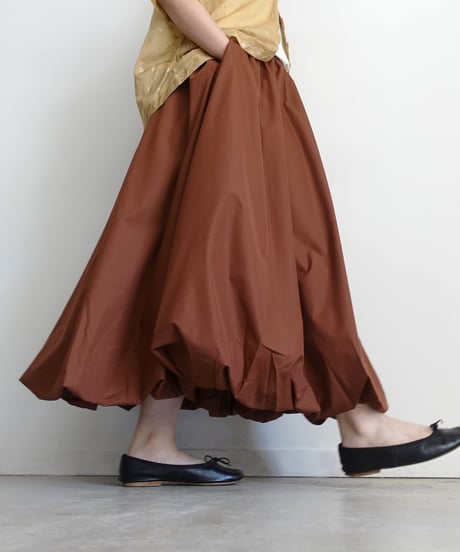 i c h i  250424  Cotton Balloon Skirt / 2 COLORS