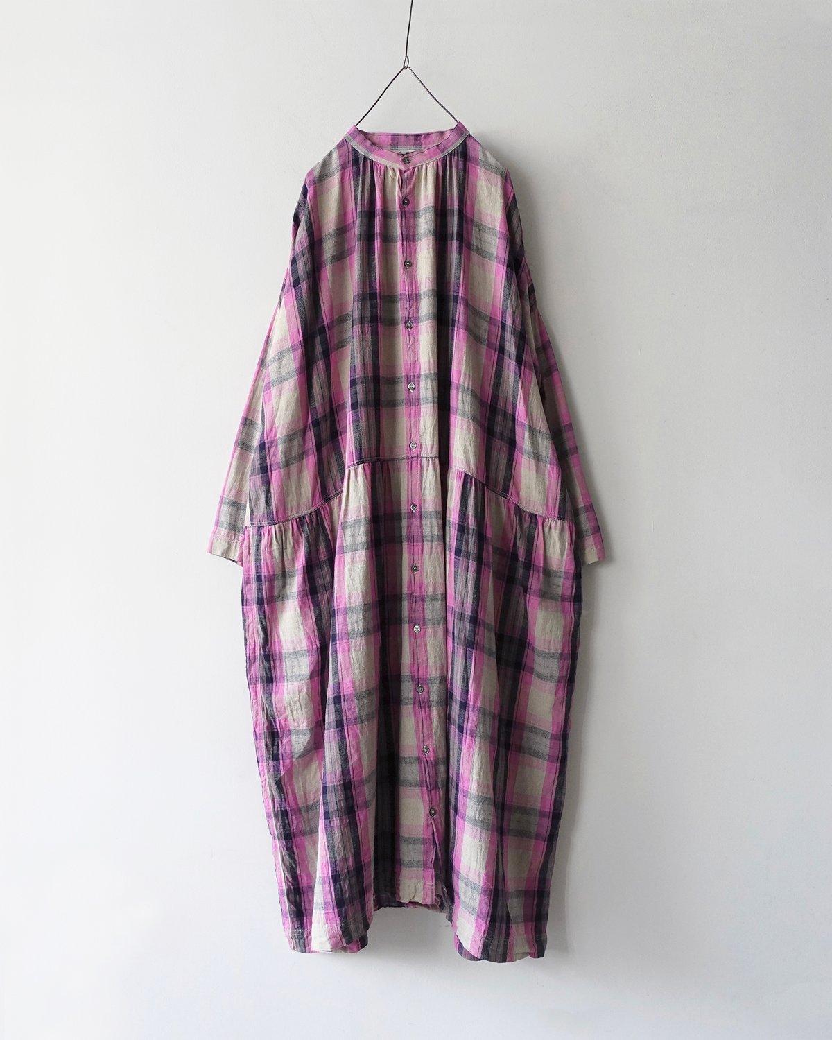 ichiAntiquités 1000916 Linen Cotton Check Shirt