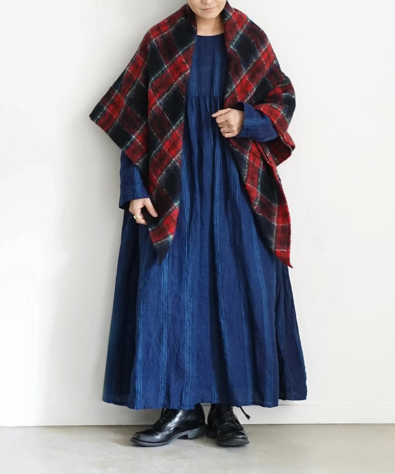 ichiAntiquités 1000318 INDIGO Linen Dobby Strip