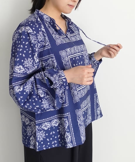 i c h i  251103  Bandana Print Blouse  / B : BANDANA