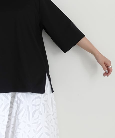 ichiAntiquités 1100959 Smooth Cotton Pullover / C : BLACK