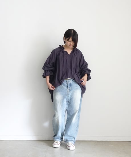 i c h i  241040  Organic Cotton Over Blouse / 2 COLORS