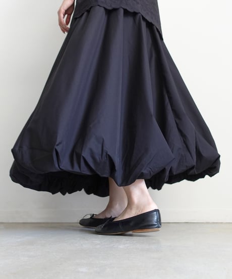 i c h i  250424  Cotton Balloon Skirt / 2 COLORS