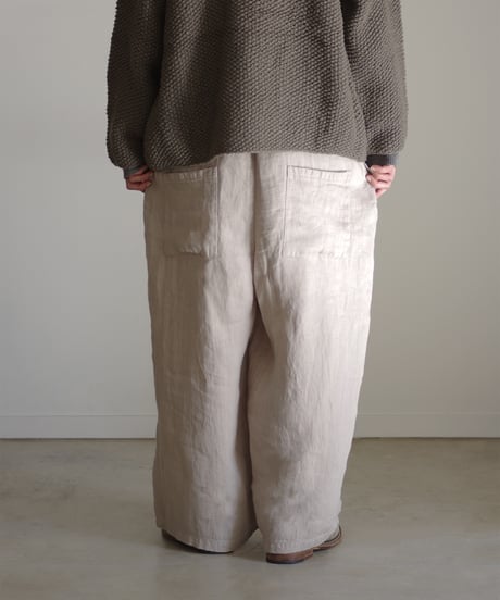 【 ONLINE LIMITED 】i c h i  250122  Linen Salopette / 2 COLORS