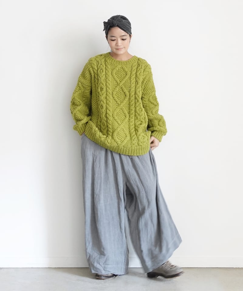ヴィンテージ　ペルー羊毛タペストリー ichiAntiquités 900358 PERU Hand Knit Cable Pull
