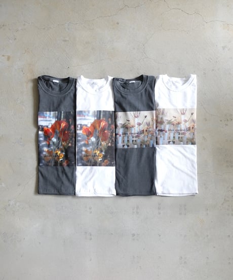 i c h i  251056  "Libre Comme l'Air" Flower Atelier Pigment Over T Shirt / 2 COLORS