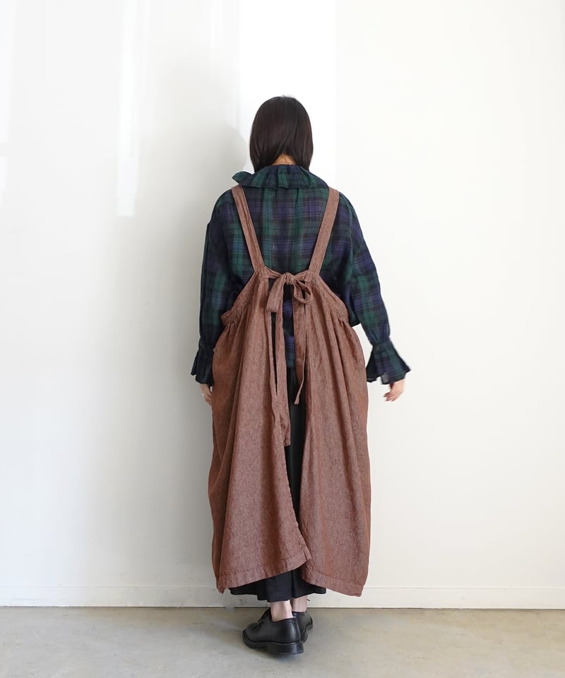 ICHI Antiquités イチアンティークス リネンデニムエプロンドレス ichiAntiquités 1100934 Linen Cotton Denim Apron