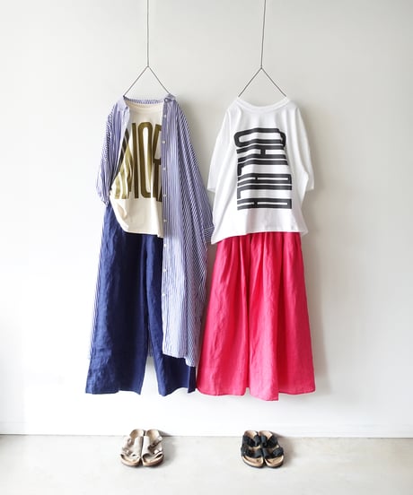 i c h i  251033  Linen Relax Pants / D : NAVY