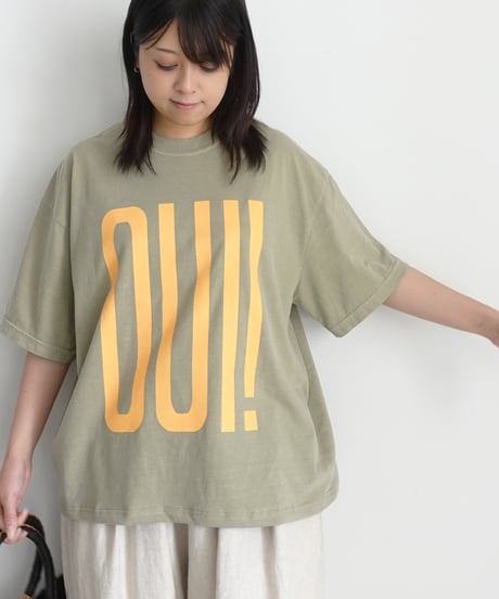 i c h i  260151 "OUI / NON" Pigment Over T Shirt / 4 COLORS
