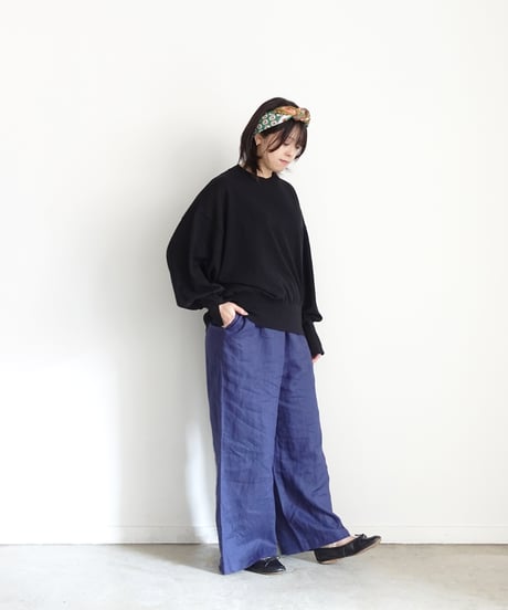 i c h i  251033  Linen Relax Pants / D : NAVY