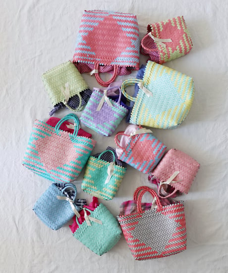 KYUCA  KY0342  Color Plastic Marché Basket / 4 COLORS ( size XS )