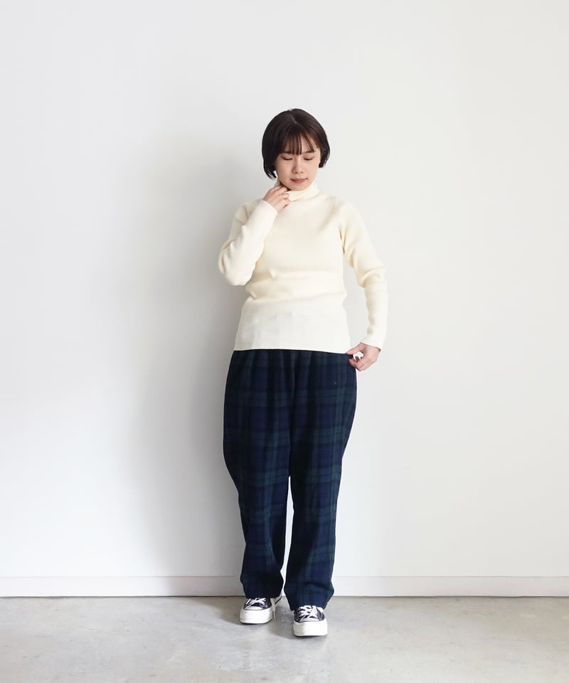 ido5319LCZ袖リブHネック伸縮RED起毛5ｘ3ｍｍSDオーダー料込 i c h i 250462 Cotton mix Rib Turtleneck / 3 C