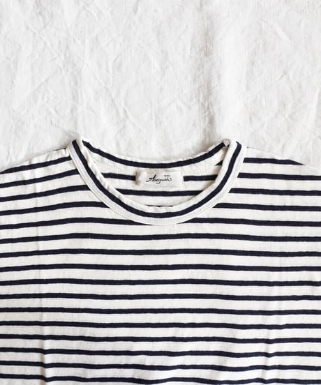 ichiAntiquités 1100643 Cotton Border Pullover / 2 COLORS
