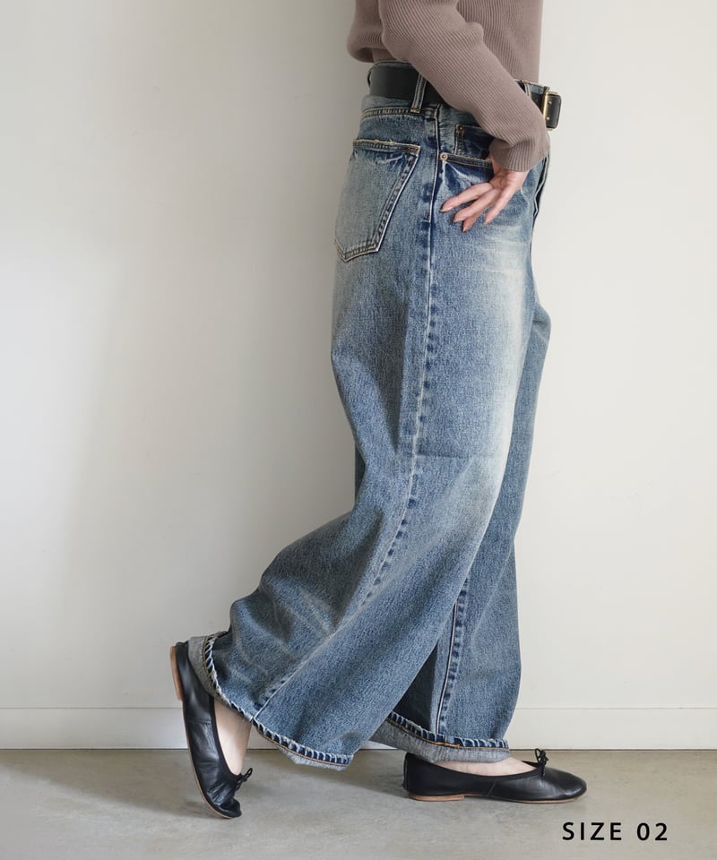 i c h i 230430 DENIM Wide Pants / A : LIGHT・2