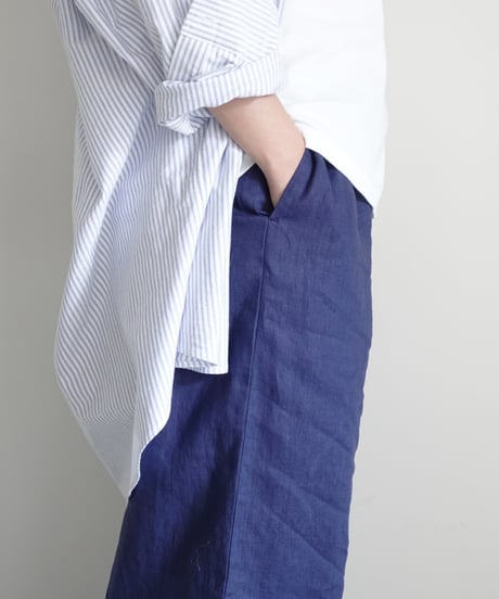 i c h i  251033  Linen Relax Pants / D : NAVY
