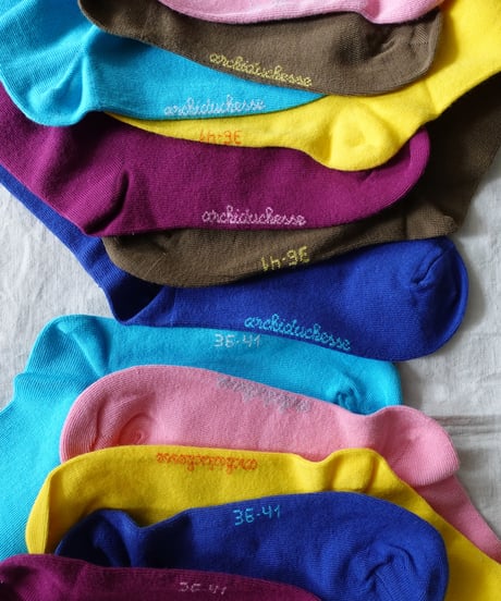 "archiduchesse" MJ005 : "De Ville regular length socks" Colorful Socks / 6 COLORS