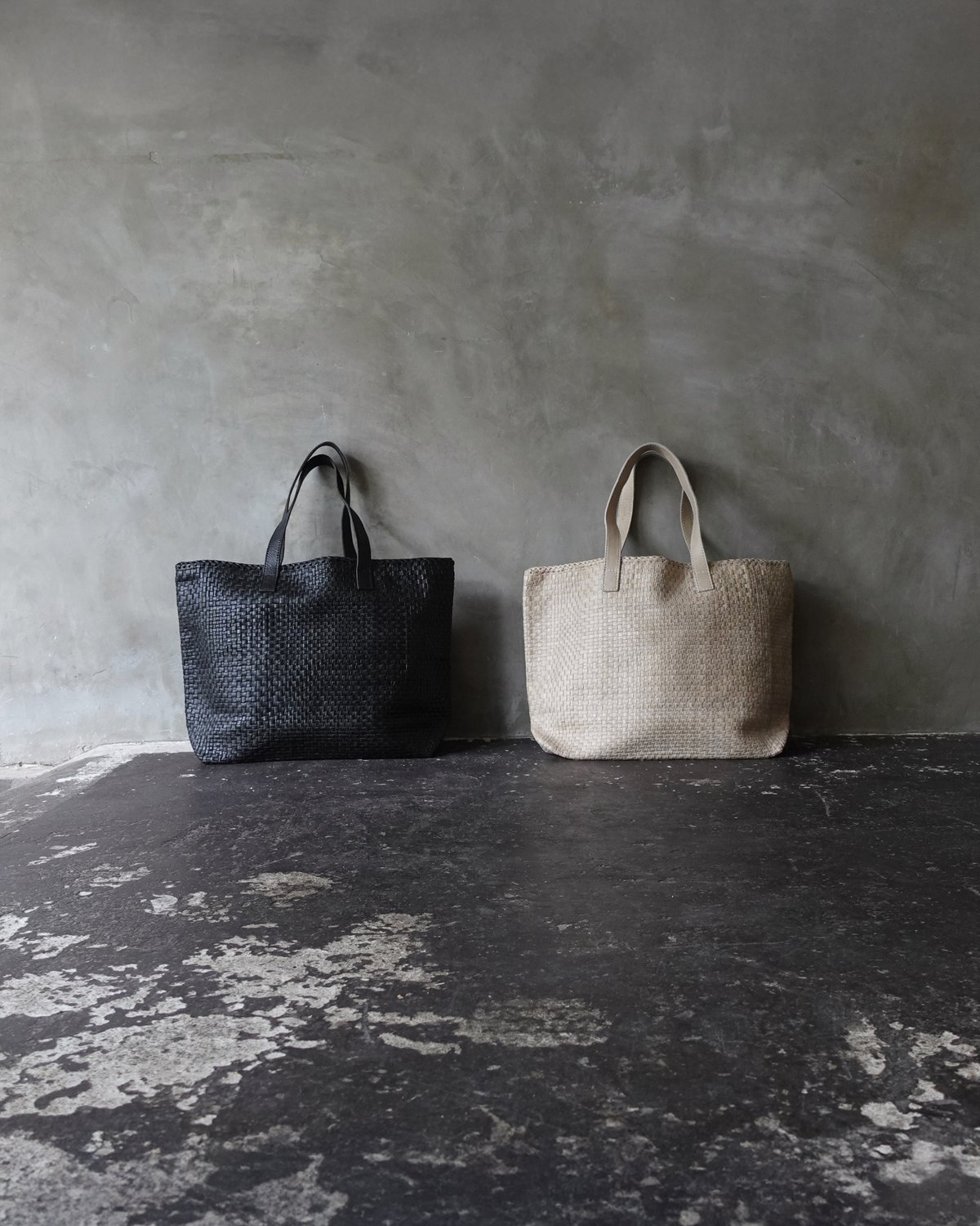KYUCA KY0336 Soft Leather Mesh Big Tote / 2 C