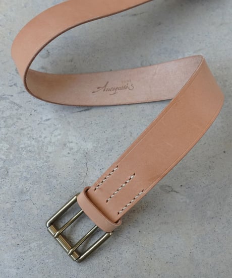 【 ONLINE LIMITED 】ichiAntiquités 500000 Leather Belt / E : NATURAL