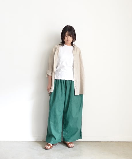ichiAntiquités 1100603 Linen Cotton Relax Pants / 3 COLORS