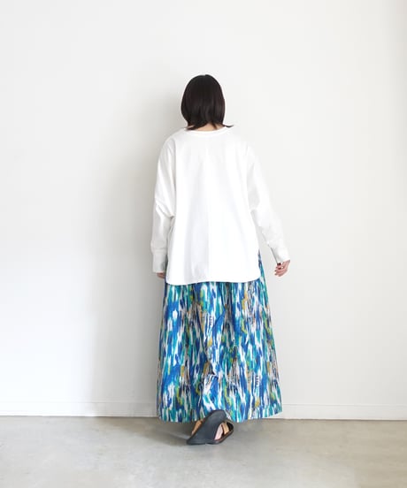 i c h i 251012 Painted Pattern Skirt / 2 COLORS