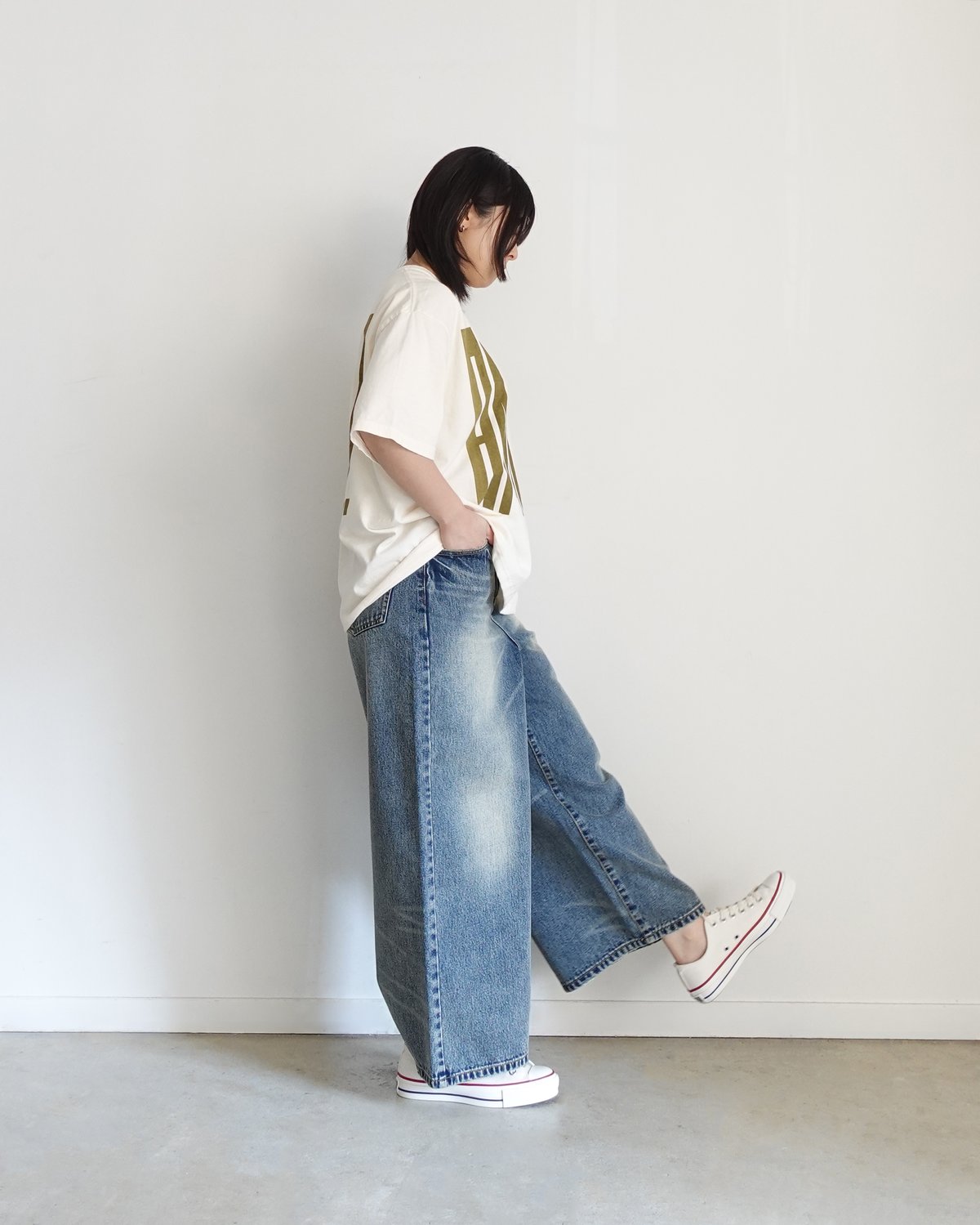 i c h i 230430 DENIM Wide Pants / A : LIGHT・2