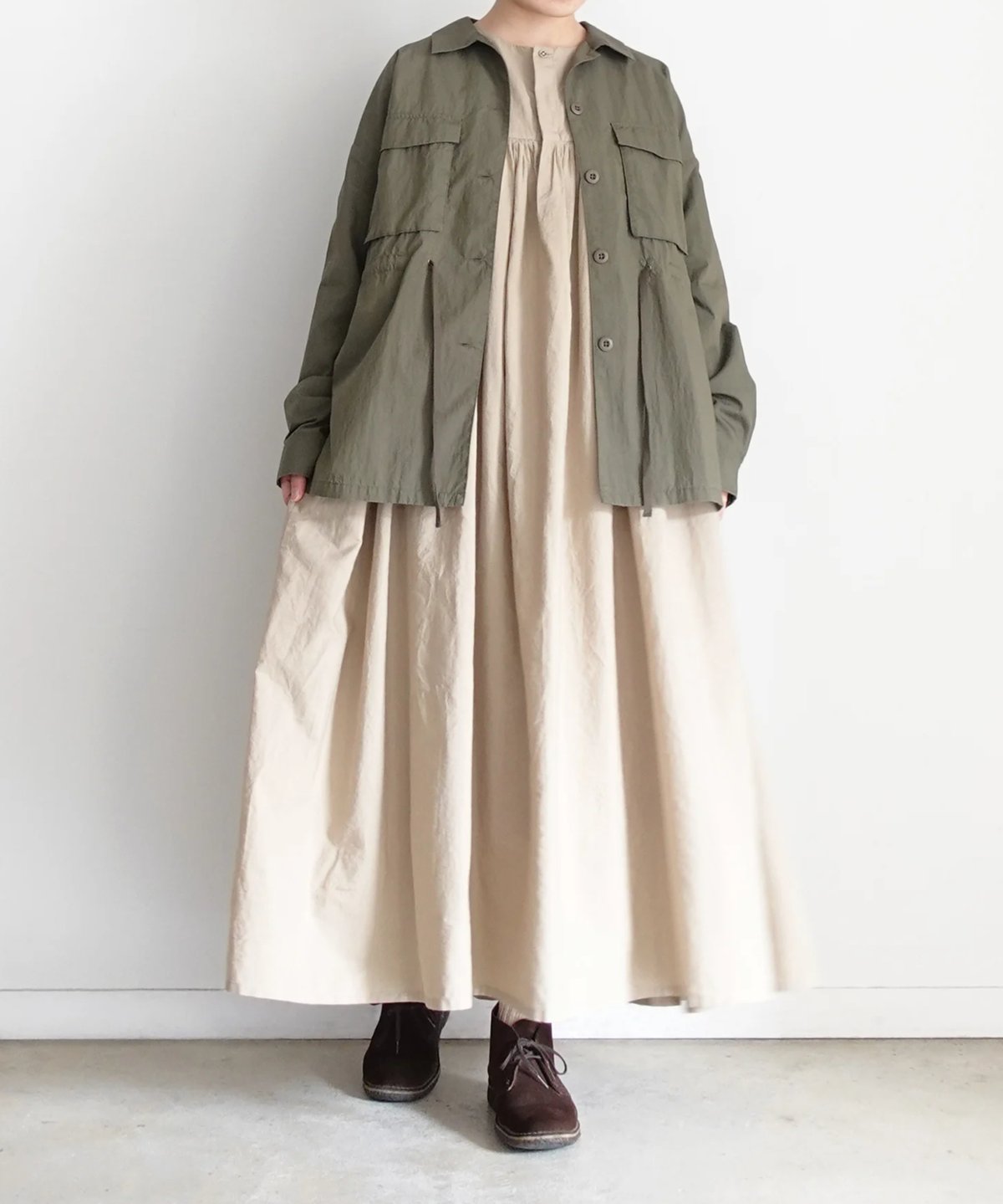 i c h i 241018 Cotton Linen 2way Dress / 2 COLO