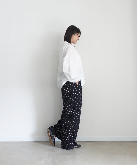 i c h i  251213  Denim Frill Shirt / 2 COLORS