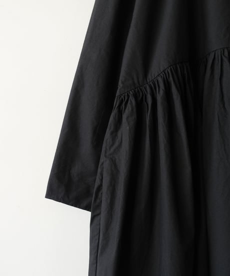 ichiAntiquités 1100316 Cotton Typewriter Gather Dress / 2 COLORS