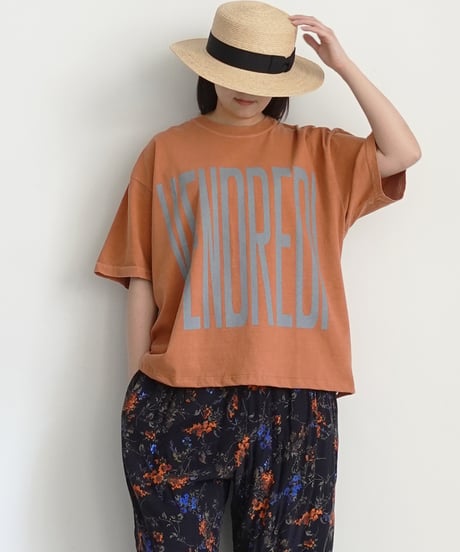 i c h i  251153  "VENDREDI / LAFIN" Pigment Over T Shirt / 2 COLORS