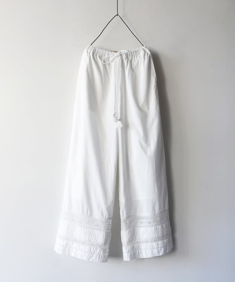 ichiAntiquités 1100936 INDIA Cotton Lace Pants