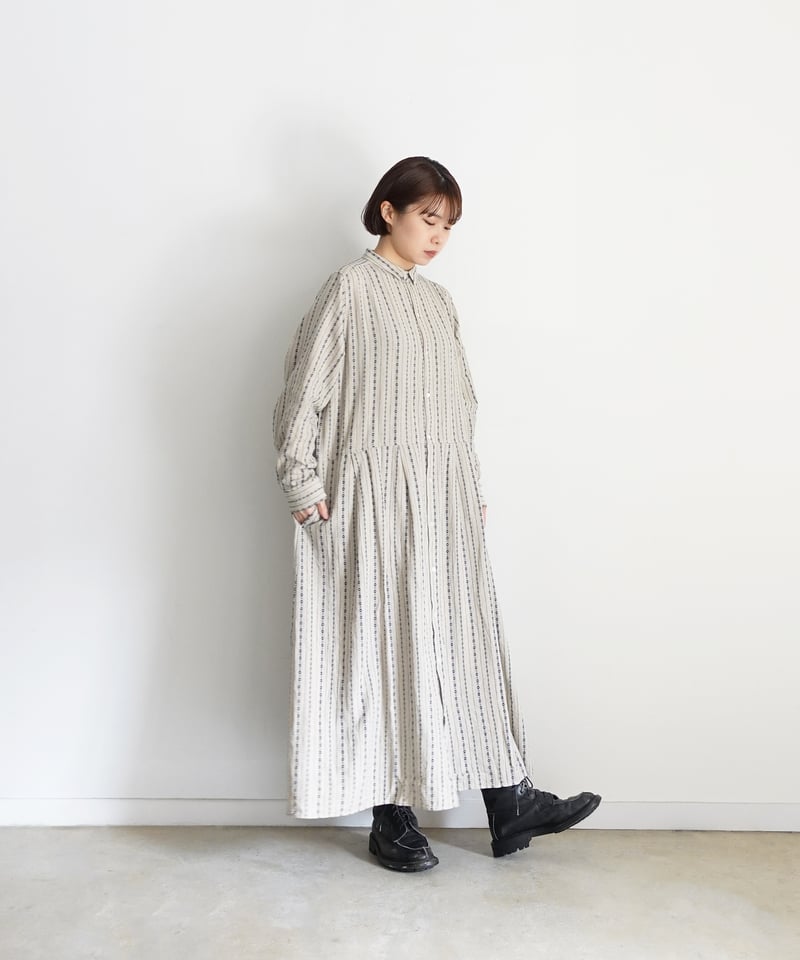 ichiAntiquités 1000910 INDIGO Dobby Stripe Shi