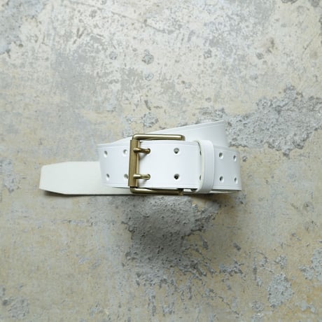 ichiAntiquités 500000 Leather Belt / C : WHITE