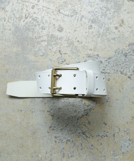 ichiAntiquités 500000 Leather Belt / C : WHITE