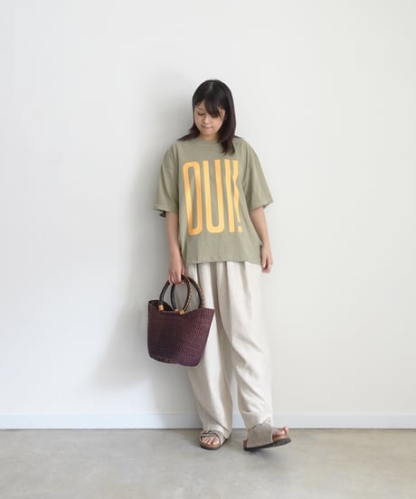 i c h i  260151 "OUI / NON" Pigment Over T Shirt / 4 COLORS