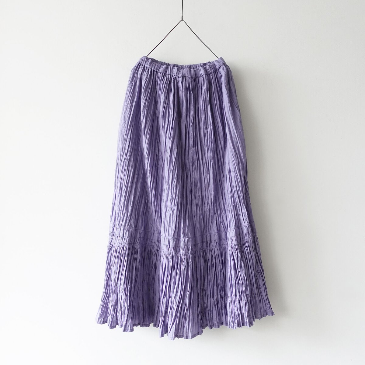 crinkle スカート 「crinkle crinkle」lace sweat fringe skirt