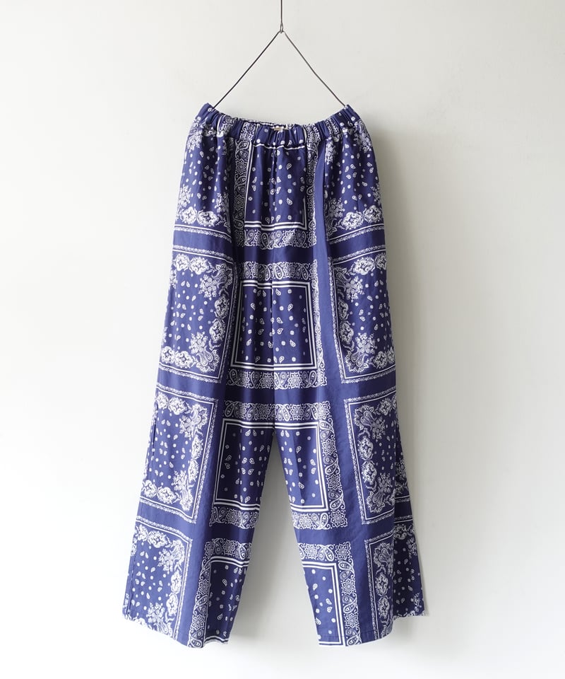 新品未使用品　V12バンダナ柄 スリムパンツ i c h i 251105 Bandana Print Relax Pants / B