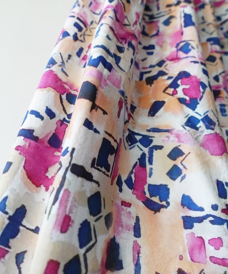 i c h i 251012 Painted Pattern Skirt / 2 COLORS