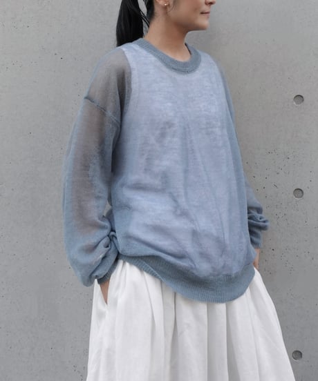 i c h i  240758 Sheer Knit Pullover / 3 COLORS