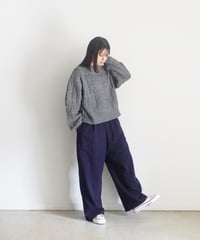 i c h i  250715 Pin Stripe Relax Pants / 2 COLORS