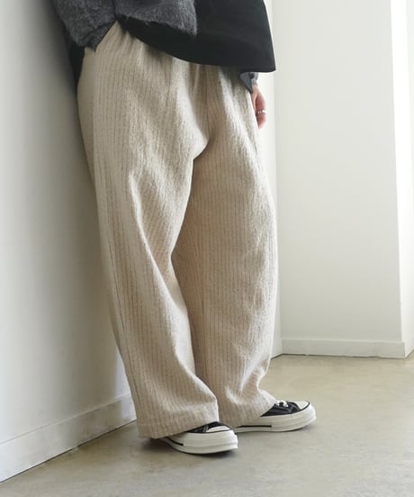 i c h i  250715 Pin Stripe Relax Pants / 2 COLORS