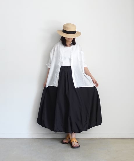 i c h i  250424  Cotton Balloon Skirt / 2 COLORS
