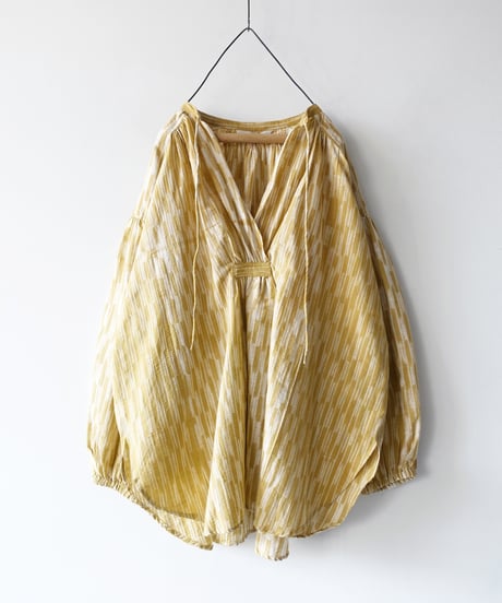 ichiAntiquités 1100940 INDIA TIE DYE Gather Shirt / 2 COLORS