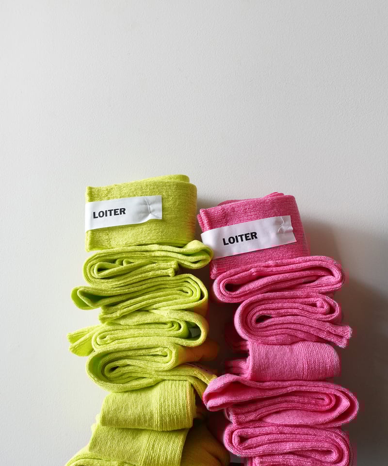 LOITER L047 Linen Color Rib Socks / 2 COLORS |