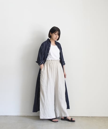 ichiAntiquités  801134  Vintage Linen Relax Pants / B : NATURAL