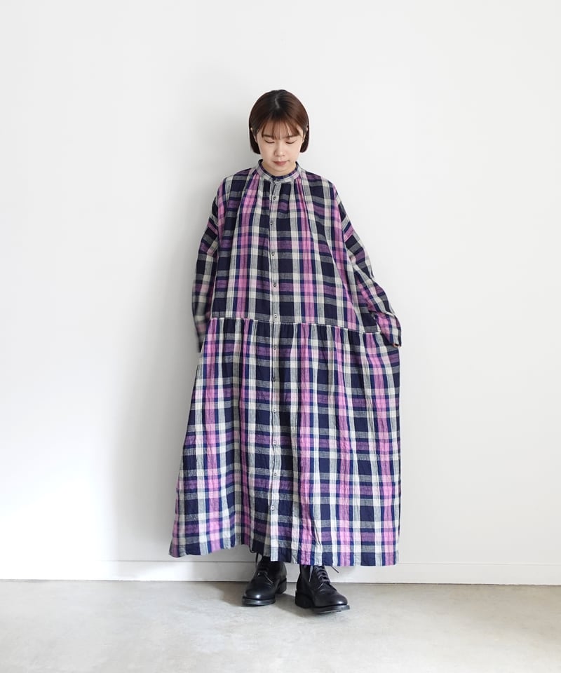 ichiAntiquités 1000916 Linen Cotton Check Shirt