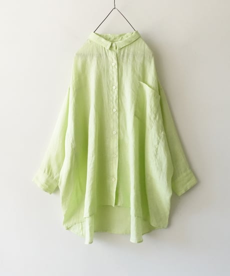 i c h i 251209 Relax Linen Shirt / 5 COLORS : ORANGE・GREEN