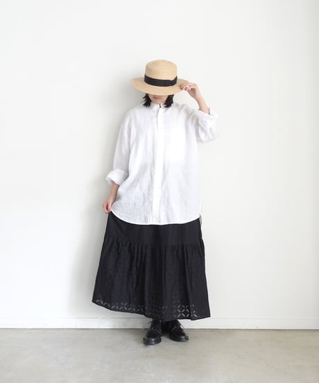 ichiAntiquités 1100939 INDIA Reverse Applique Cotton Skirt / 2 COLORS